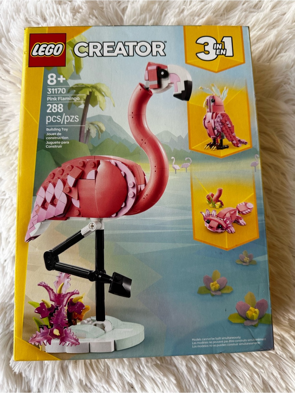 Lego Creator 3-in-1 Pink Flamingo 31170 Building Set 288 Pieces Complete New